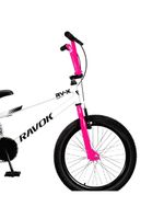 Bicicleta BMX Cross Aro 20 Ravok RV-X – Branco e Rosa