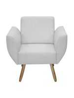 Poltrona Jolly Decorativa Em Tecido Boucle Com 1 Assento Cinza