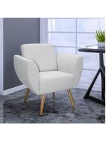 Poltrona Jolly Decorativa Em Tecido Boucle Com 1 Assento Cinza