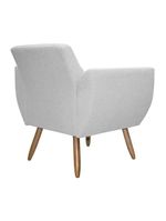 Poltrona Jolly Decorativa Em Tecido Boucle Com 1 Assento Cinza