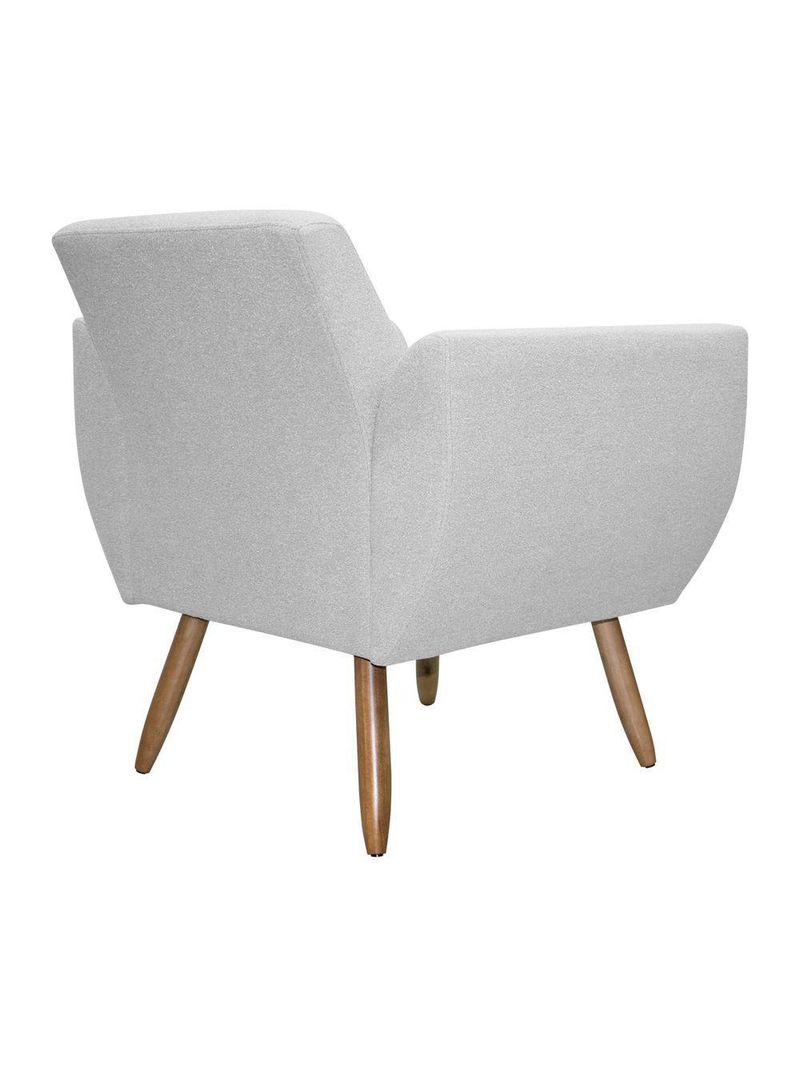 Poltrona Jolly Decorativa Em Tecido Boucle Com 1 Assento Cinza