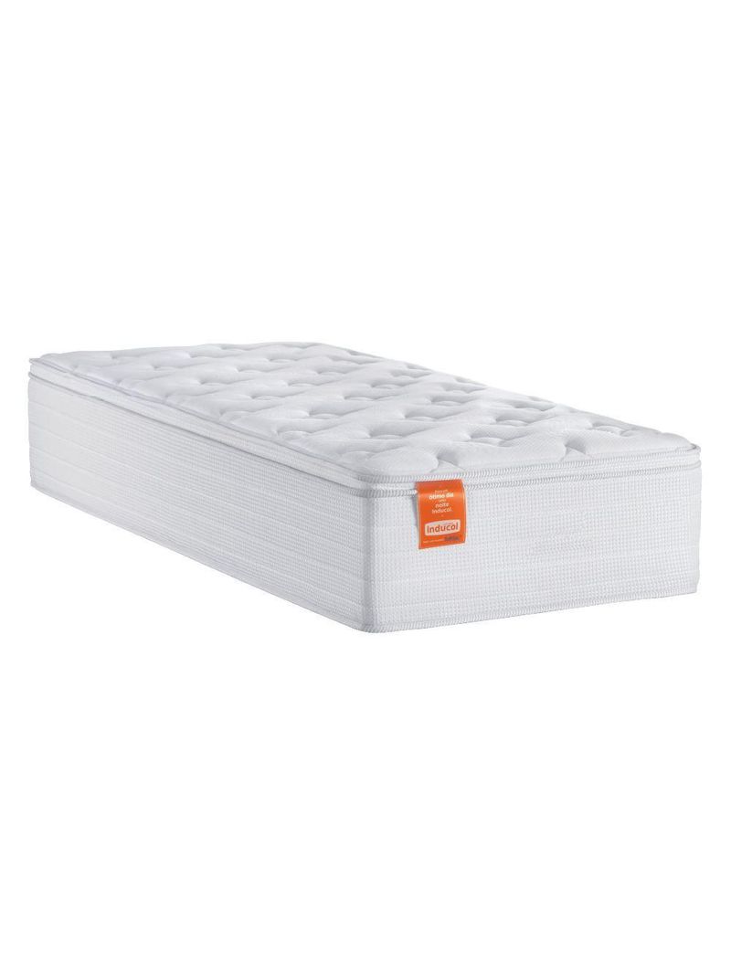 Colchão Solteiro Molas Pillow Top 88x188x27cm Branco