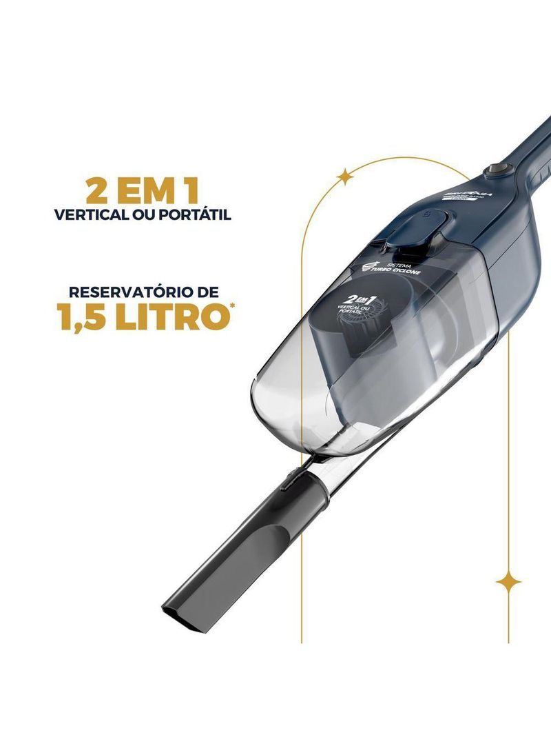 Aspirador de Pó Vertical Britânia 2 em 1 1400W BAS30 1,5L 220V
