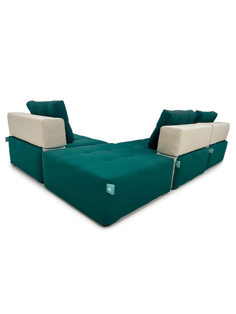 Sofá De Chão Serena: Conforto Para áreas Externas - Cor Verde