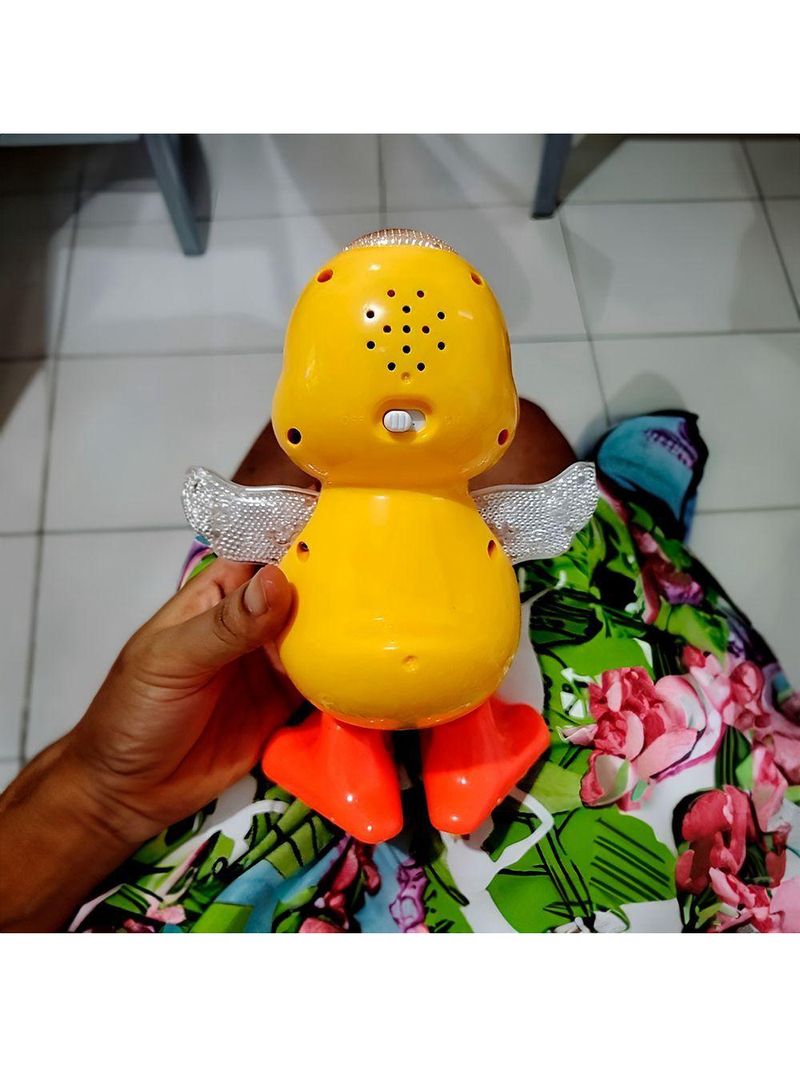 Brinquedo Pato Dançante Musical Anda Luz Som Infantil