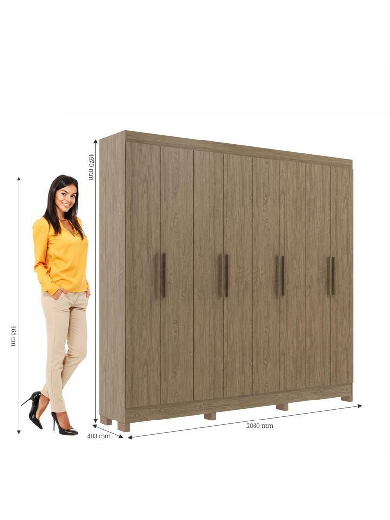 Guarda-roupa 8 Portas Wood Decibal