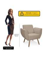 Kit De 2 Poltronas Jolly Cadeira Decorativa Em Tecido Boucle Areia