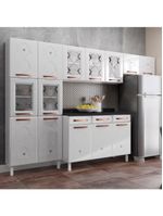 Cozinha De Aço Compacta Mirage New 5 Vidros 3 Peças Branco