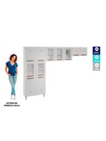 Cozinha De Aço Compacta Mirage New 5 Vidros 3 Peças Branco