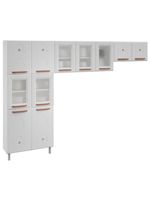 Cozinha De Aço Compacta Mirage New 5 Vidros 3 Peças Branco