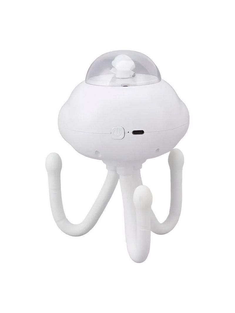 Mini Ventilador Elétrico Portátil Flexível Polvo Branco