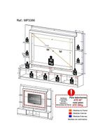 Rack Estante com Painel e Suporte 65'' e 2 Portas Oslo Multimóveis Preto/Lacca Fumê