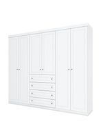 Guarda Roupa Casal Americano 6 Portas Branco - Henn