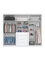 Guarda Roupa Casal Americano 6 Portas Branco - Henn