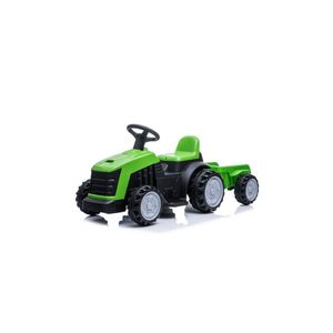 Mini Trator Carro Eletrico Infantil Bang Toys 6v Com Reboque Verde U