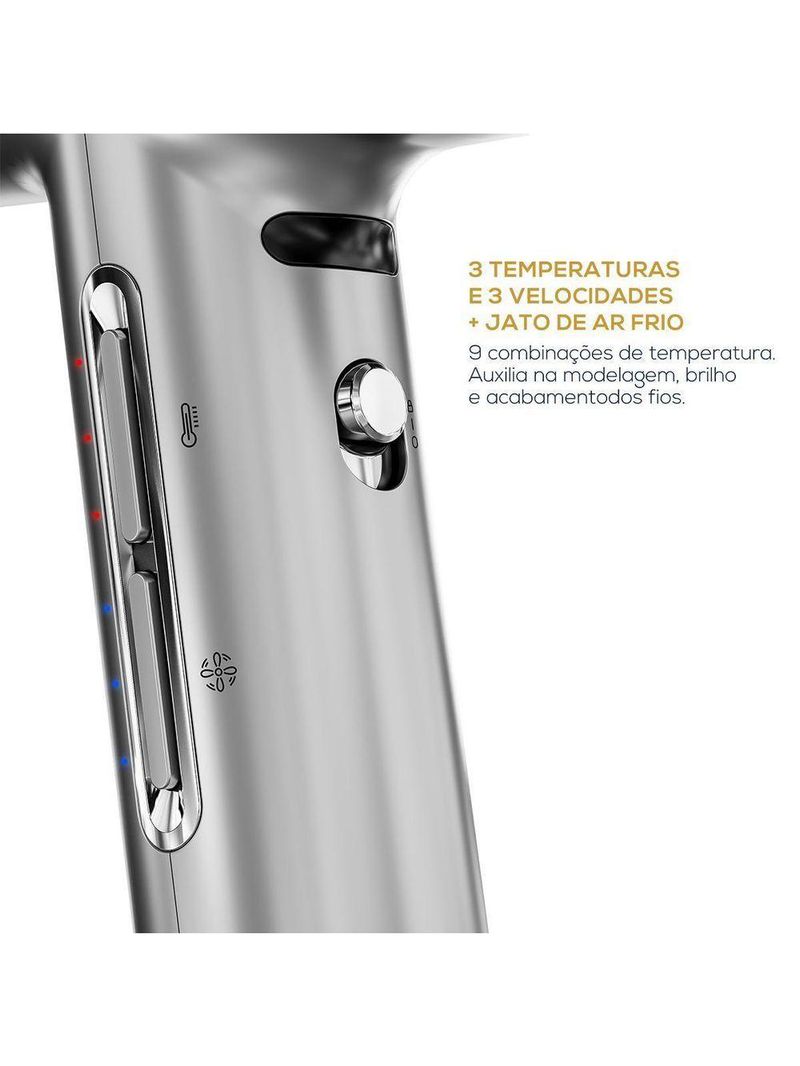 Secador de Cabelos Britânia 1600W Mais Silencioso BSC3400 – 220V