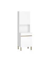 Armário De Cozinha Paneleiro 2 Portas Microondas Kits Paraná Branco Supremo Branco-supremo