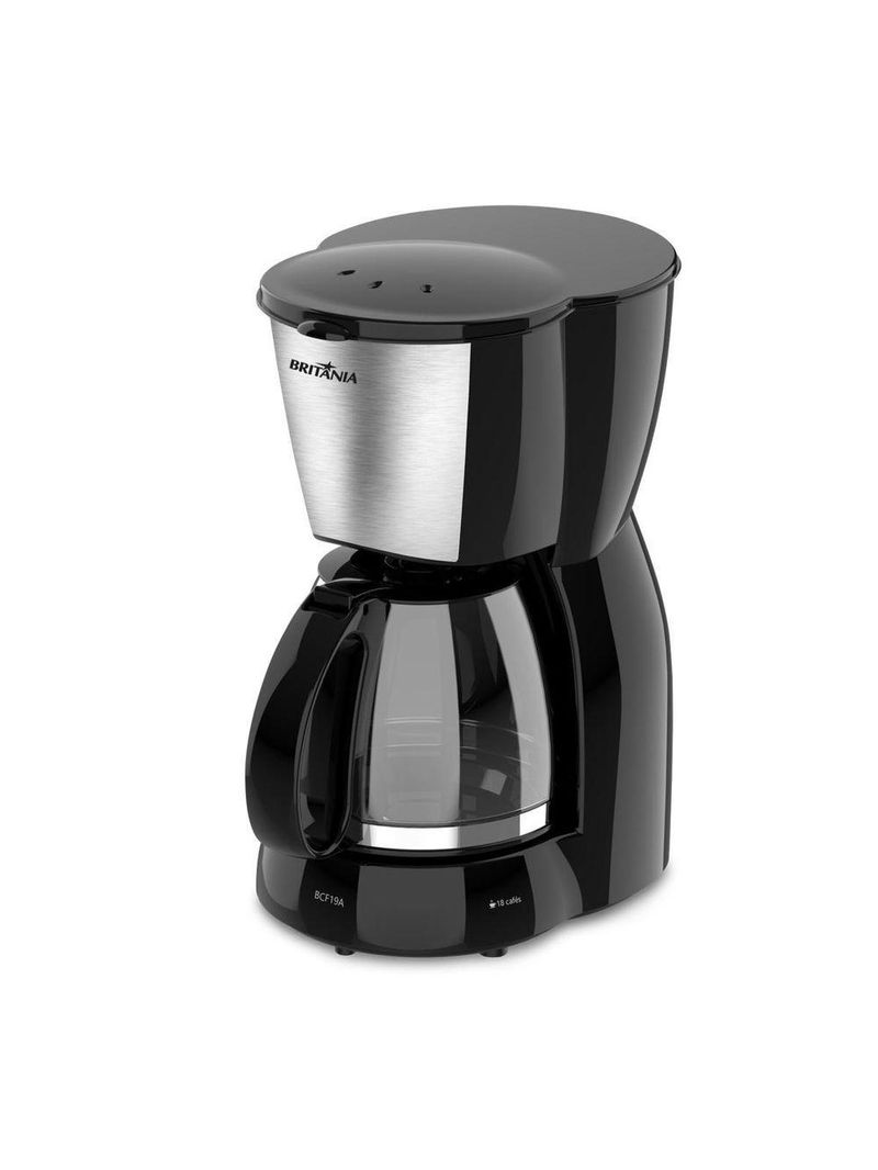 Cafeteira Britânia 18 Cafezinhos Jarra De Vidro 550W 110V
