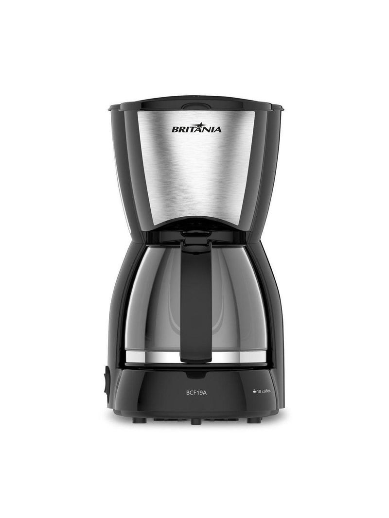 Cafeteira Britânia 18 Cafezinhos Jarra De Vidro 550W 110V