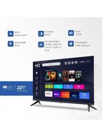 Smart Tv Led 32 Hq Hd Hqstv32 Com Conversor Digital Externo Preto Bivolt