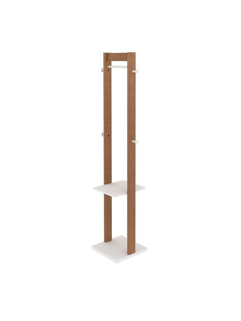 Cabideiro De Chão Multimóveis Cr35005 Amendoa/Branco