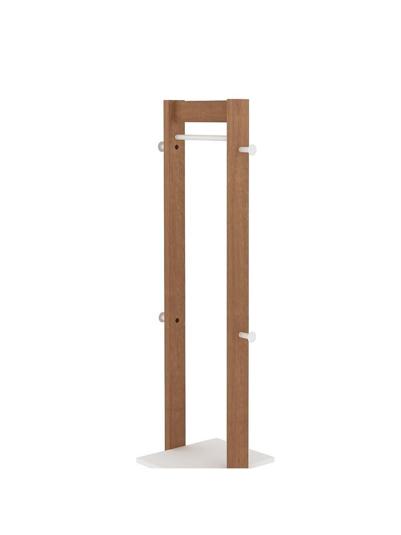 Cabideiro De Chão Multimóveis Cr35005 Amendoa/Branco