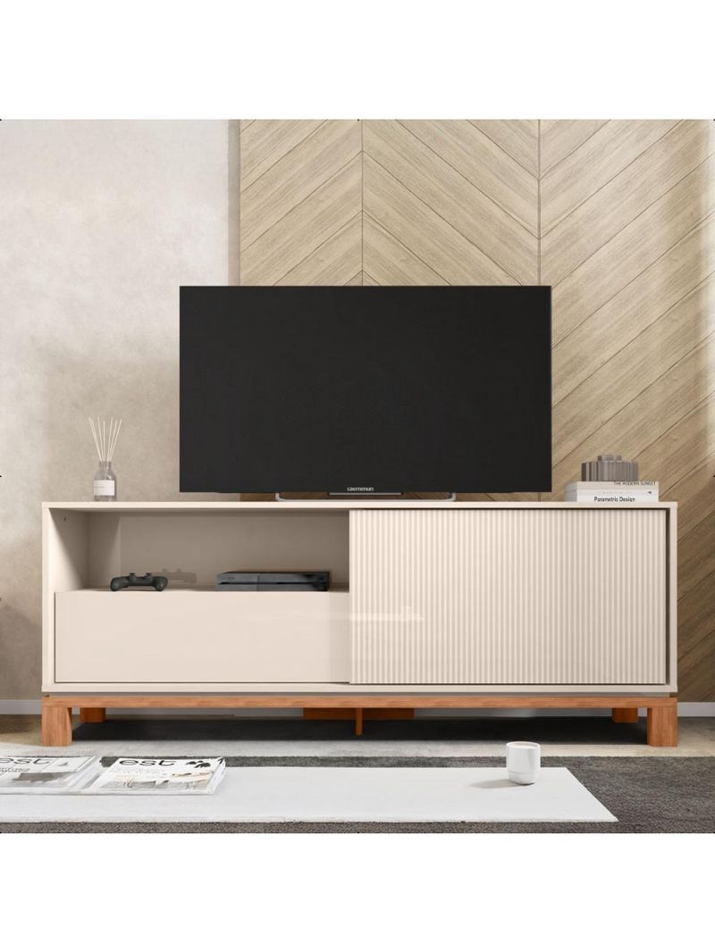 Bancada Rack Para Tv Até 55 Polegadas Jace Marrom Caemmun