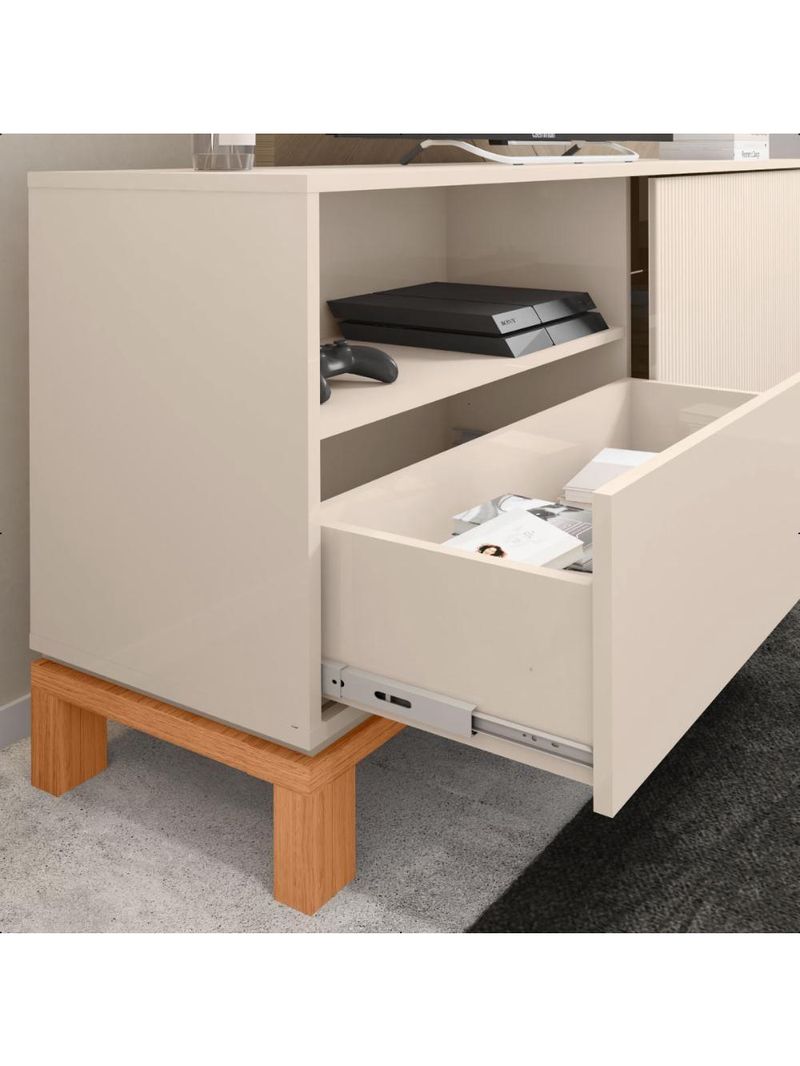 Bancada Rack Para Tv Até 55 Polegadas Jace Marrom Caemmun