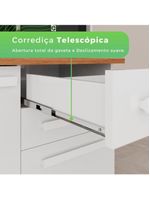 Armário de Cozinha 6 Portas 2 Gavetas Alexia Top Branco Neve | IMOP Móveis