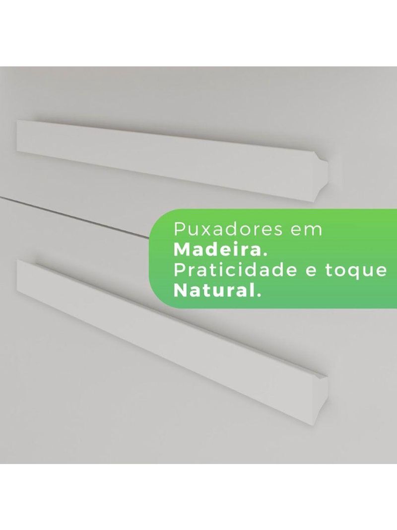 Armário de Cozinha 6 Portas 2 Gavetas Alexia Top Branco Neve | IMOP Móveis