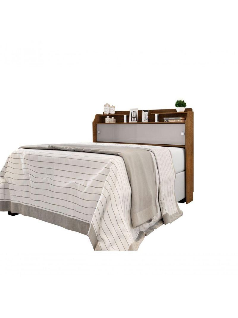 Cabeceira Flex Box Casal 1,38 Framar Elisa Malbec Off White