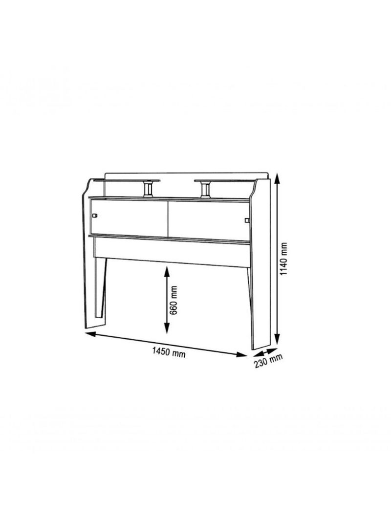 Cabeceira Flex Box Casal 1,38 Framar Elisa Malbec Off White