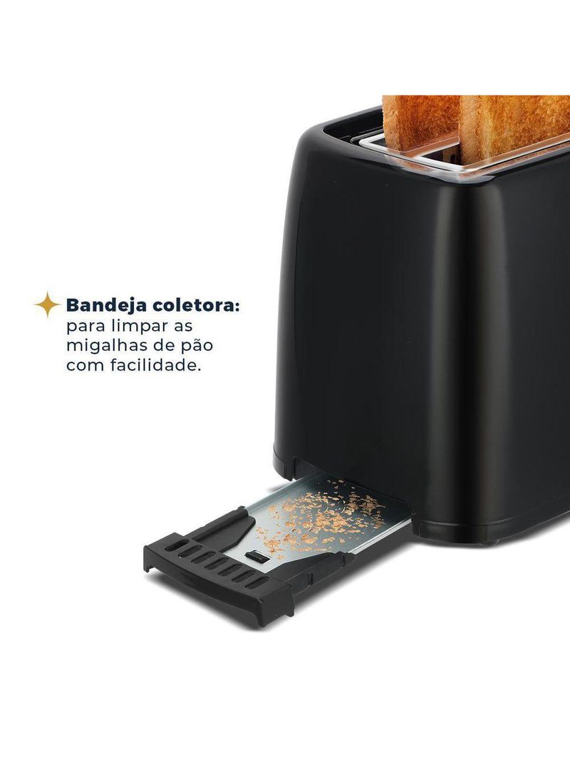 Torradeira Britânia 6 Níveis De Tostagem 700W BTR05A 110V
