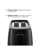 Torradeira Britânia 6 Níveis De Tostagem 700W BTR05A 110V