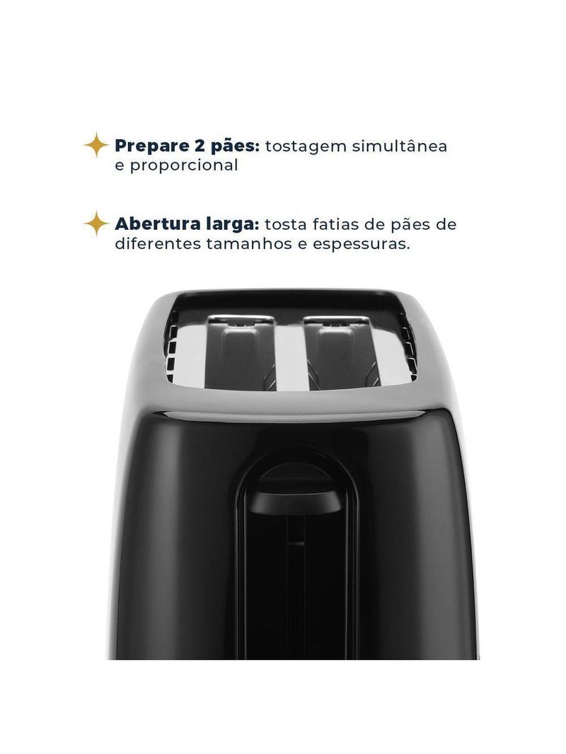 Torradeira Britânia 6 Níveis De Tostagem 700W BTR05A 110V