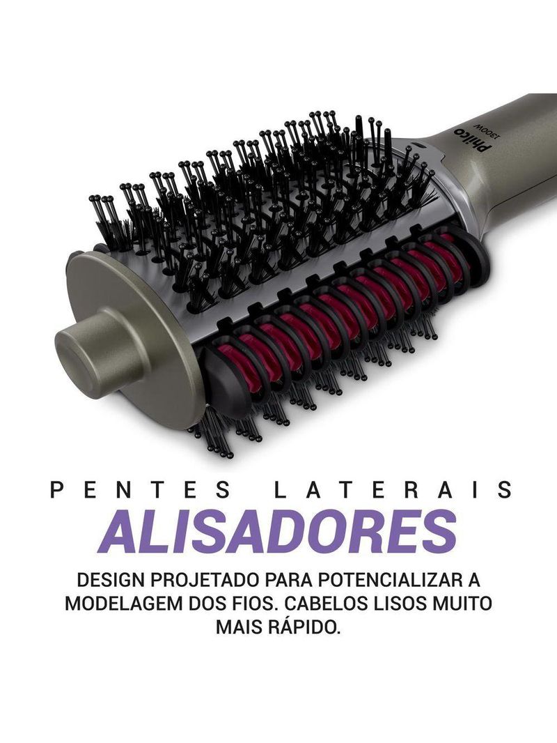 Escova Secadora Philco Bivolt 1300W Multicerdas 4 em 1 PES30