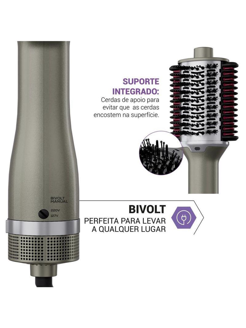 Escova Secadora Philco Bivolt 1300W Multicerdas 4 em 1 PES30