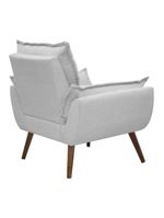 Kit De 2 Poltronas Opala Conforto Tecido Boucle Pés Trapézio Cinza