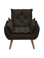 Kit Com 2 Poltronas Opala Conforto Decorativa Em Veludo Marrom
