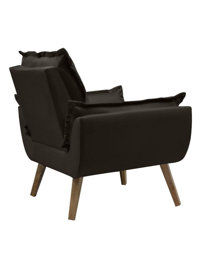 Kit Com 2 Poltronas Opala Conforto Decorativa Em Veludo Marrom