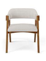 Kit 04 Cadeiras para Sala de Jantar e Estar Living Estofada Suran L02 Bouclê Cru - Lyam