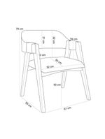 Kit 04 Cadeiras para Sala de Jantar e Estar Living Estofada Suran L02 Bouclê Cru - Lyam