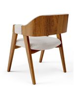 Kit 04 Cadeiras para Sala de Jantar e Estar Living Estofada Suran L02 Bouclê Cru - Lyam