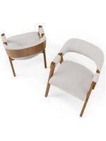 Kit 04 Cadeiras para Sala de Jantar e Estar Living Estofada Suran L02 Bouclê Cru - Lyam