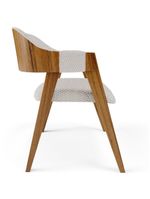 Kit 04 Cadeiras para Sala de Jantar e Estar Living Estofada Suran L02 Bouclê Cru - Lyam