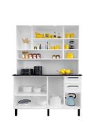 Kit Cozinha Florença 140cm com 8 Portas e 2 Gavetas Branco | Itatiaia