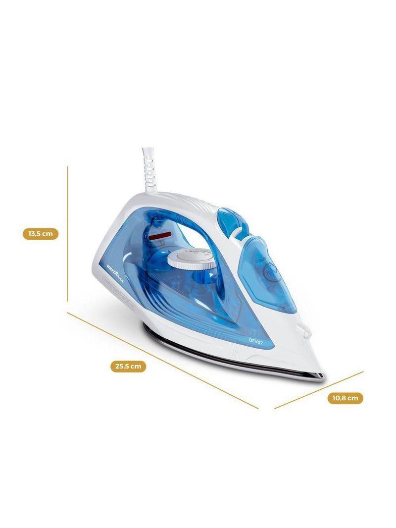 Ferro de Passar a Vapor Britânia 210ml Base Antiaderente BFV07 220V
