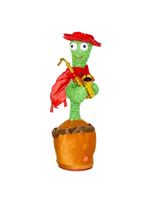 Cacto Dançante Musical Falante Dança Repete Brinquedo Usb Saxofone