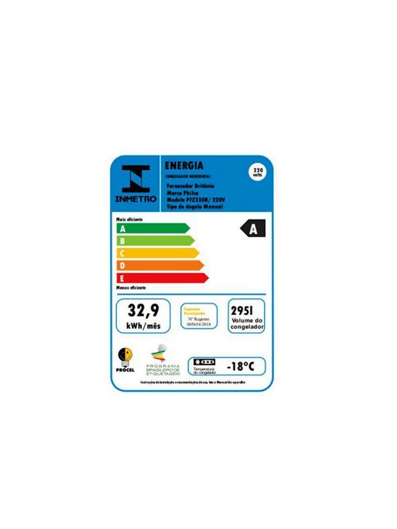 Freezer Philco Horizontal PFZ330B 295 Litros Refrigerador Branco 220V