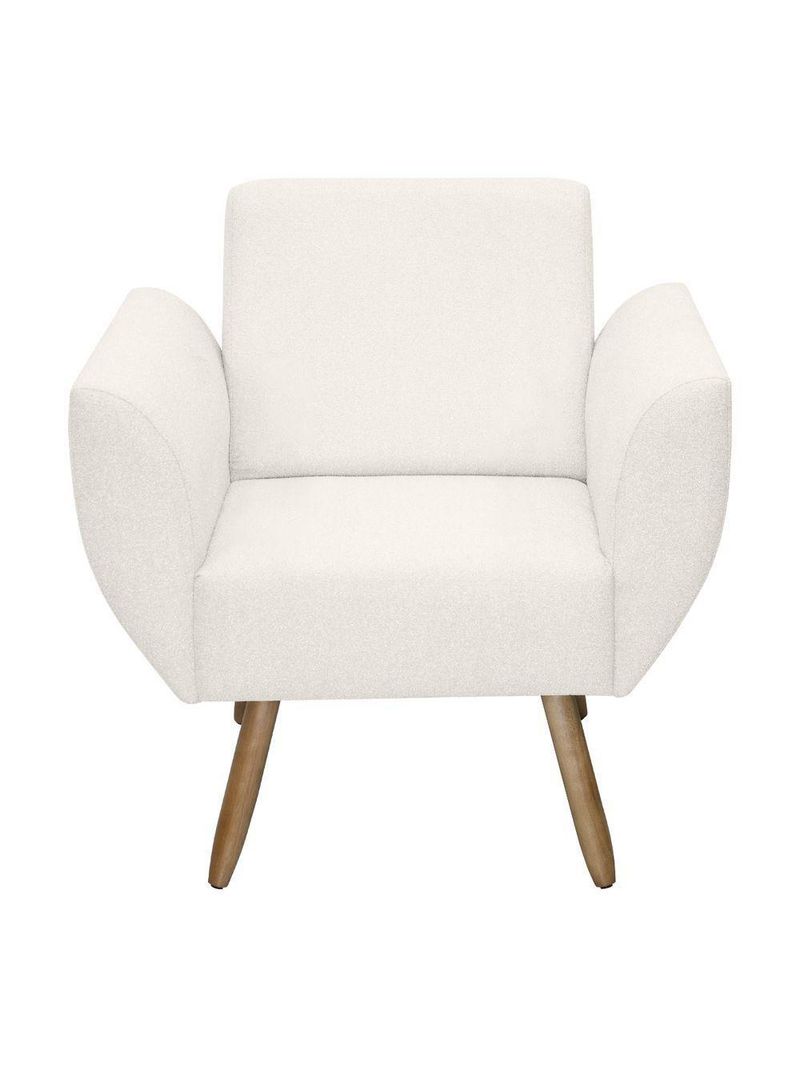 Kit De 2 Poltronas Jolly Cadeira Decorativa Em Tecido Boucle Branco